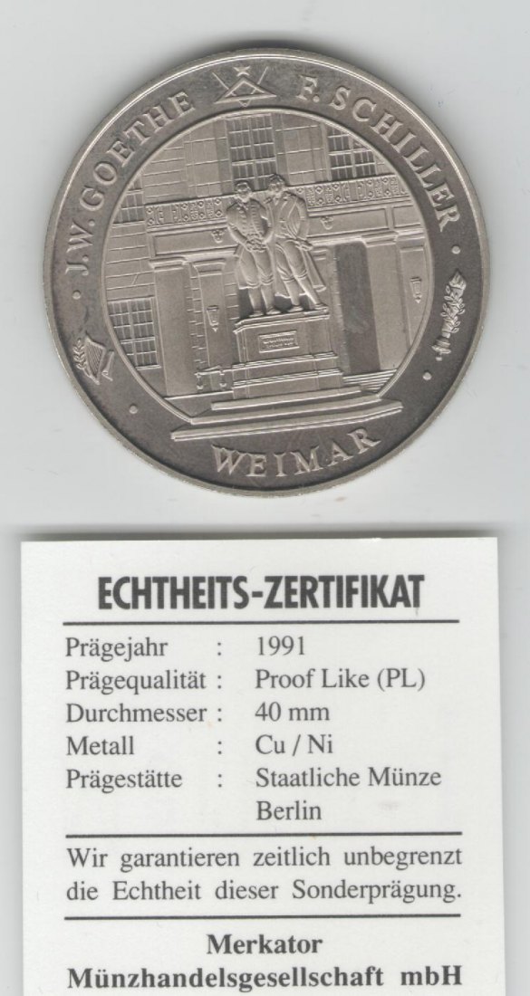  Medaille auf die Stadt Weimar(k269)   