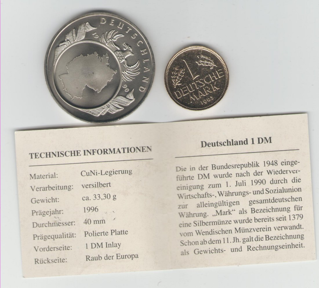  Medaille auf die D-Mark(k278)   