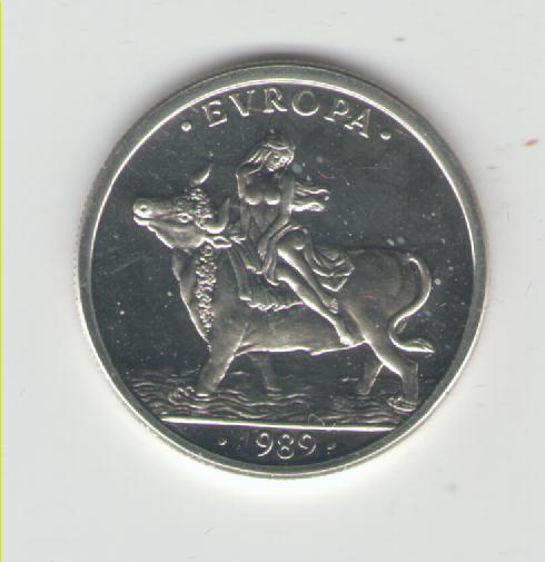  1 ECU Spanien 1989(Europa)(Silber)(k300)   