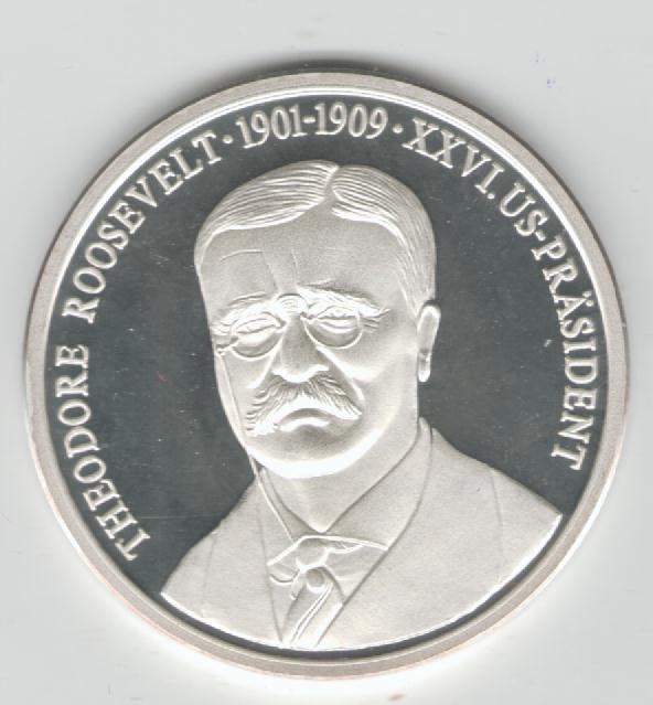  Medaille auf T.Roosevelt(Silber)(k302)   