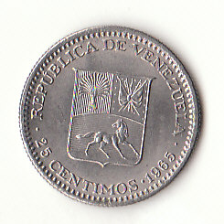  25 Centimos Venezuela 1965 (H021)   