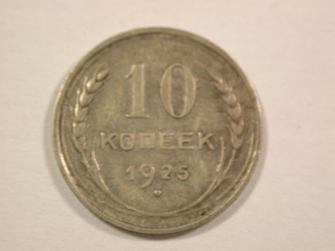  14303 Russland/UDSSR 10 Kopeken 1925 in vz Orginalbilder!   