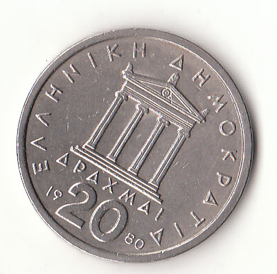  20 Drachmai  Griechenland 1980 (H062)   