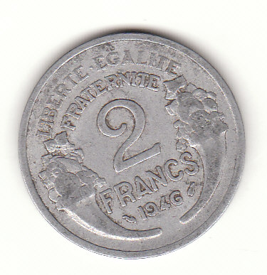  2 Francs Frankreich 1946 (H070)   