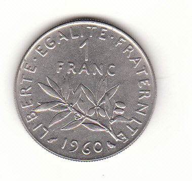  1 Francs Frankreich 1960 (H072)   