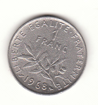  1 Francs Frankreich 1968 (H074)   