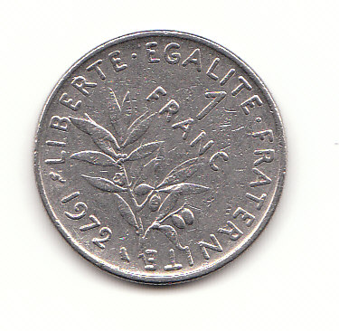 1 Francs Frankreich 1972 (H075)   