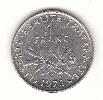  1 Francs Frankreich 1973 (H076)   