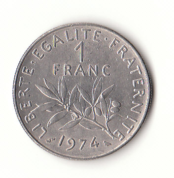  1 Francs Frankreich 1974 (H077)   