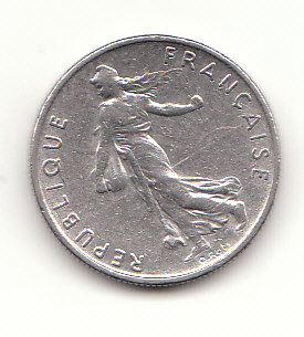  Frankreich 1/2 Franc 1970  (H081)   
