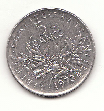  5 Francs Frankreich 1973 (H085)   