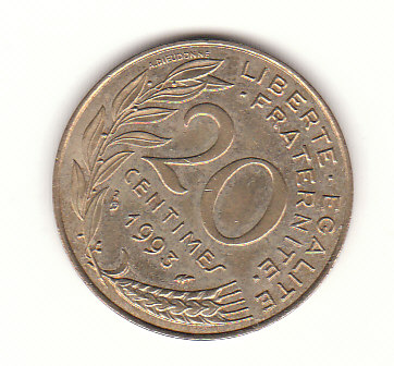  20 Centimes Frankreich 1993 (H086)   