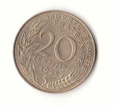  20 Centimes Frankreich 1995 (H089)   