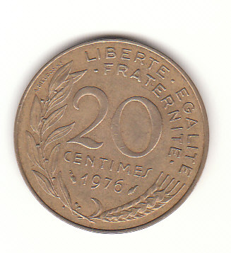  20 Centimes Frankreich 1976 (H094)   