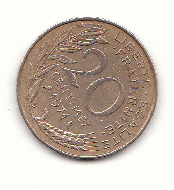  20 Centimes Frankreich 1971 (H096)   