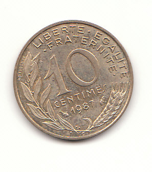  10 Centimes Frankreich 1987 (H102)   