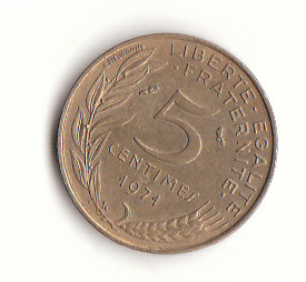  5 Centimes Frankreich 1971 (H104)   