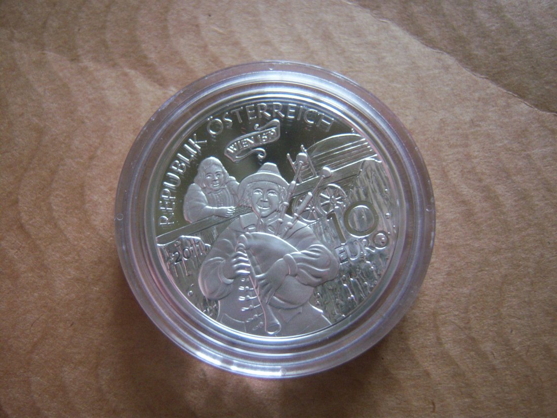  Österreich,10 Euro,Silber,Der liebe Augustin,2011   