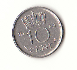  10 Cent Niederlande 1948 (H161)   