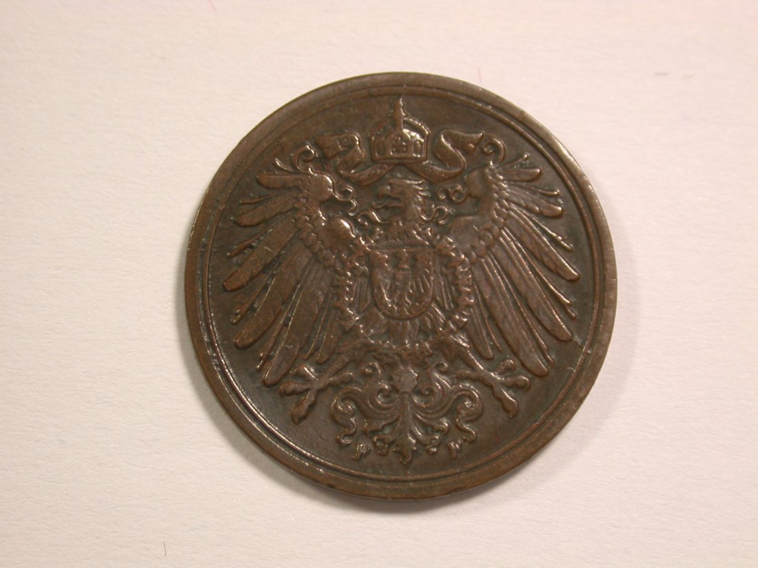  14006 KR 1 Pfennig  1893 F in ss+/ss-vz  R  Orginalbilder   