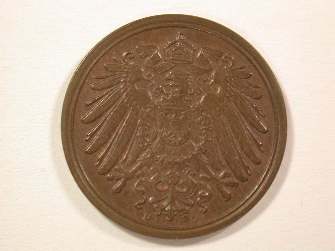  14007 KR 1 Pfennig 1904 D in f.st/ST  Orginalbilder   