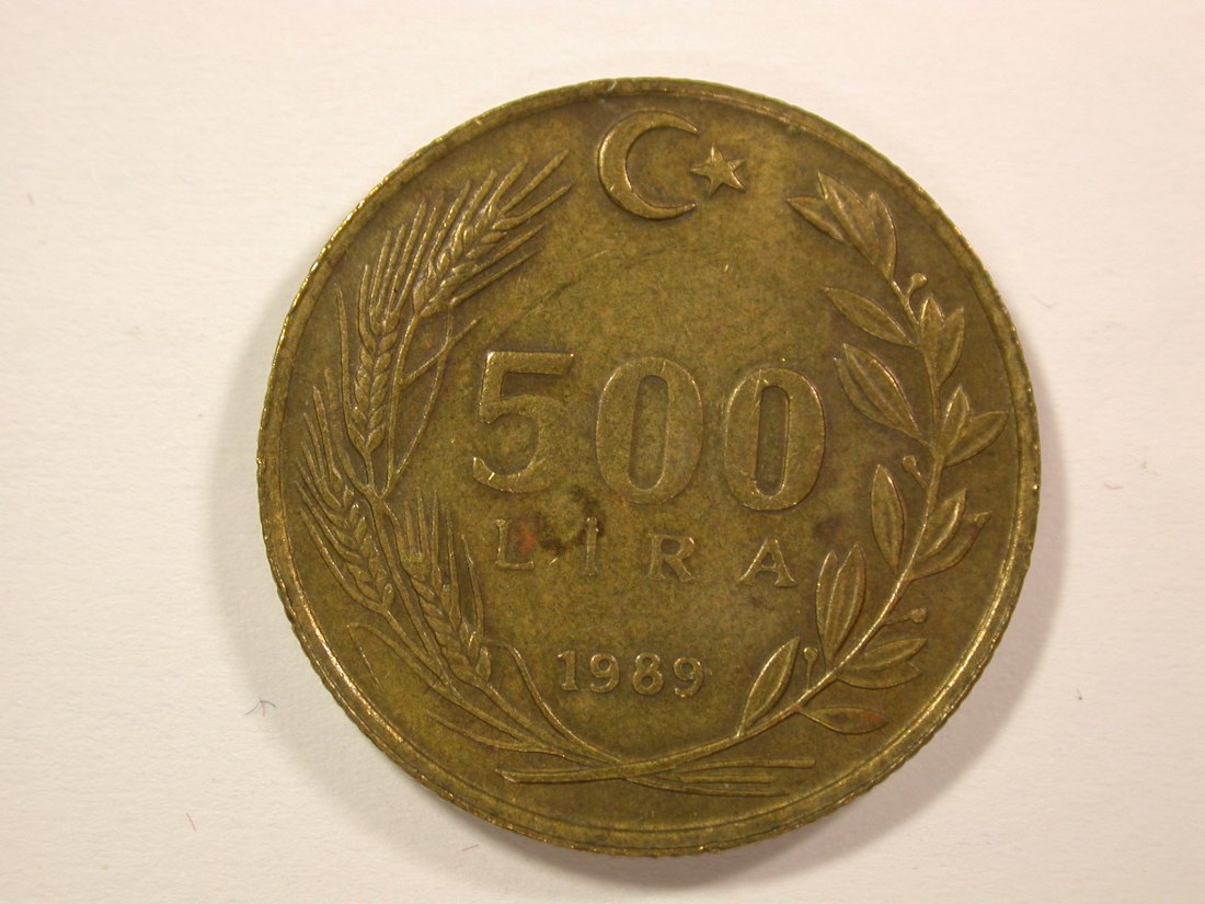  14007 Türkei  500 Lira 1989 in ss+ Orginalbilder   