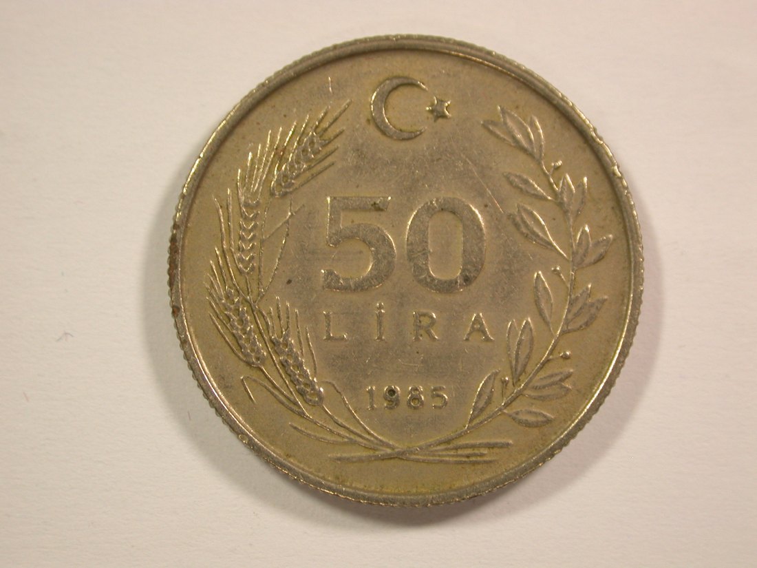 14007 Türkei 50 Lira 1985 in ss+ Orginalbilder
