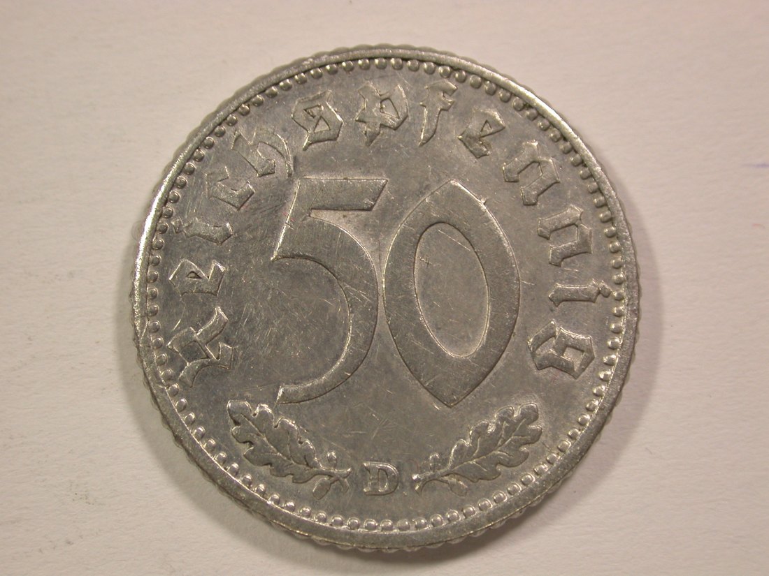  14008 3.Reich 50 Pfennig 1940 D in sehr schön+ R Orginalbilder   