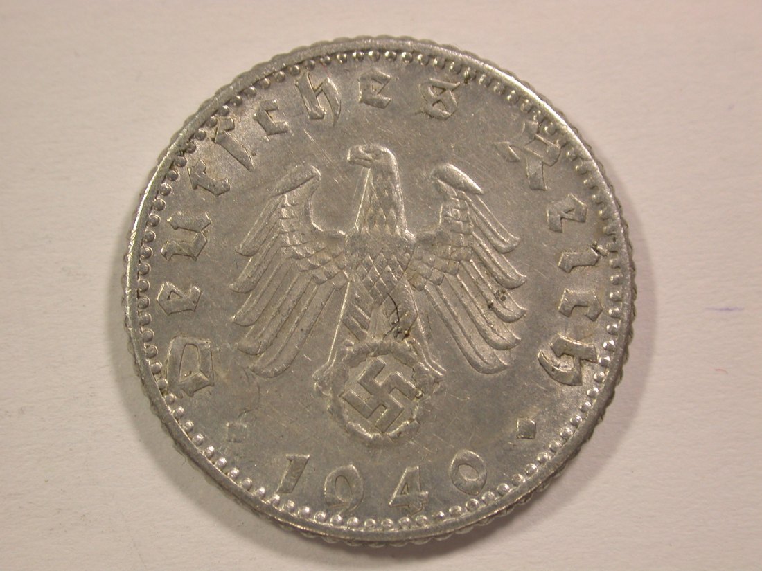  14008 3.Reich 50 Pfennig 1940 D in sehr schön+ R Orginalbilder   