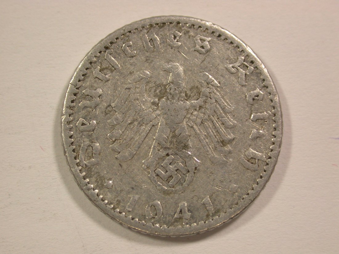  14008 3.Reich 50 Pfennig 1941 J in sehr schön R Orginalbilder   