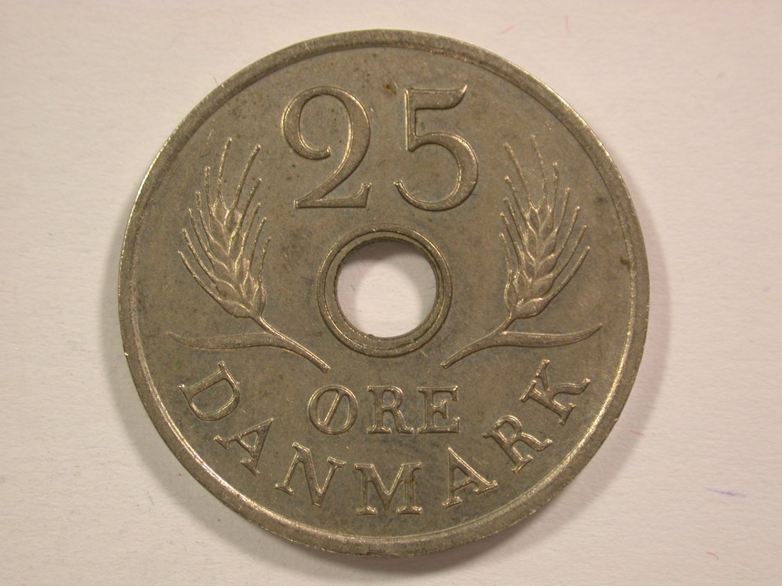 14008 Dänemark 25 Öre 1972 in vz-st Orginalbilder