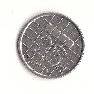  25 Cent Niederlande 1987 (H185)   