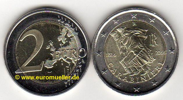 Italien 2 Euro Sondermünze 2014...Carabinieri...unc.   