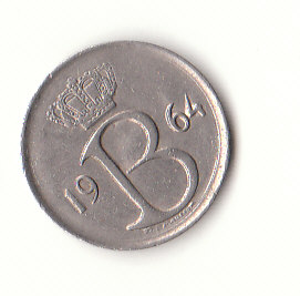  25 Centimes 1964 Belgie (F728)   