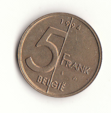 5 Francs Belgie 1994 (G046)