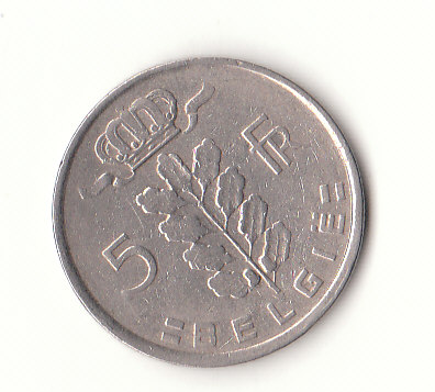  5 Francs Belgie 1950 (H015)   