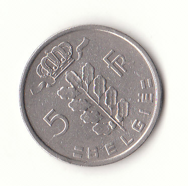  5 Francs Belgie 1950 (G461)   