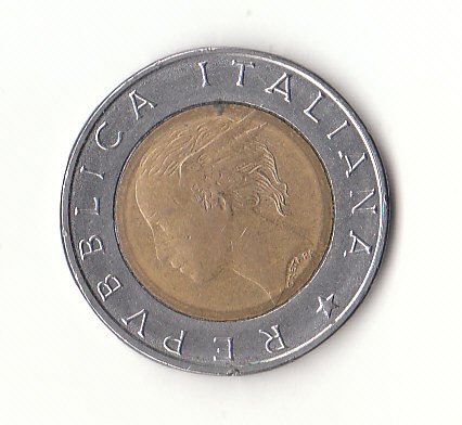 500 Lire Italien 1993 /100 Jahre Nationalbank / (G579)   