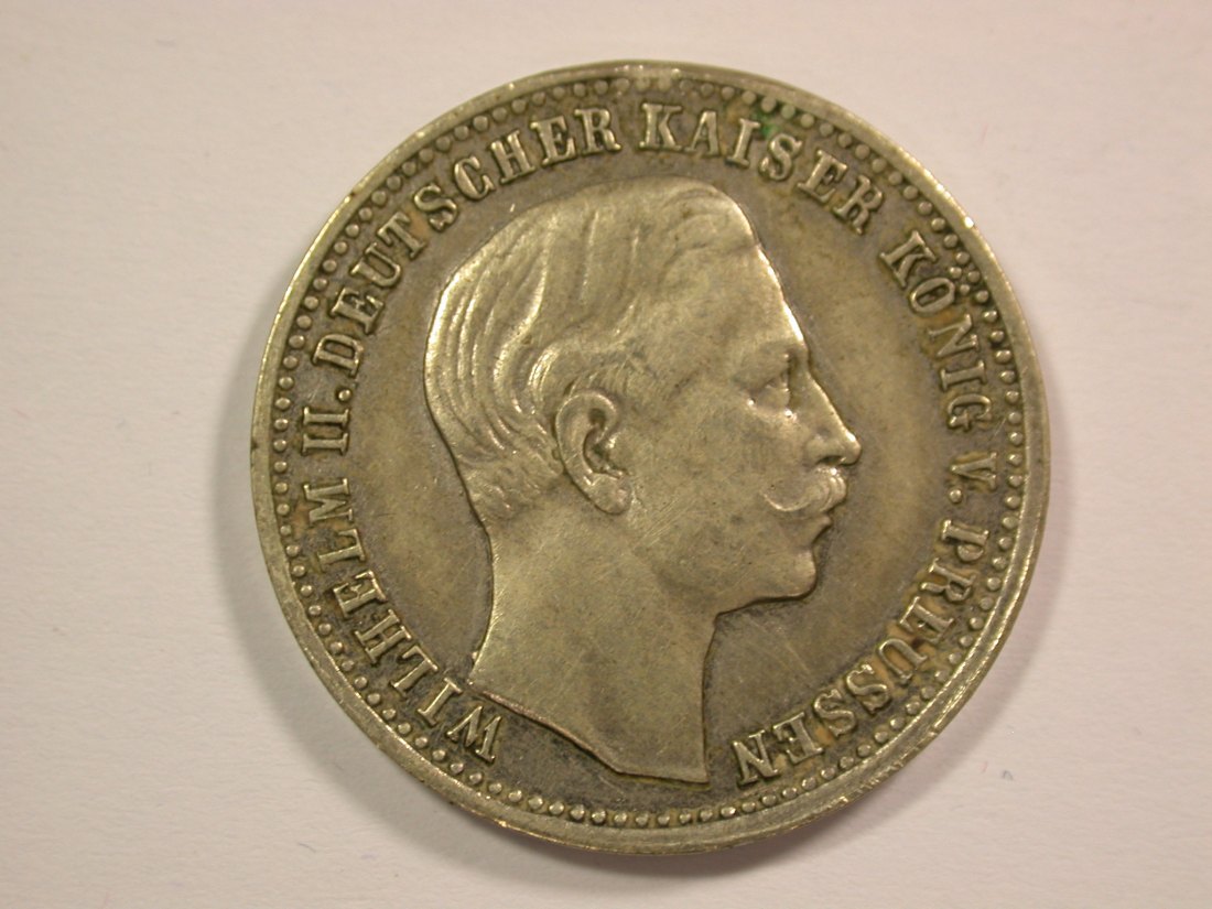  14305 Medaille 3 Preussen Kaiser  2 Mark Größe Orginalbilder   