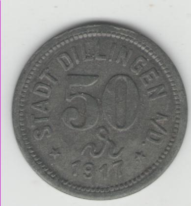 50 Pfennig Dillingen 1917(k317)