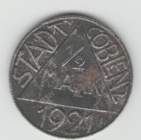 1/2 Mark Koblenz 1921(k332)