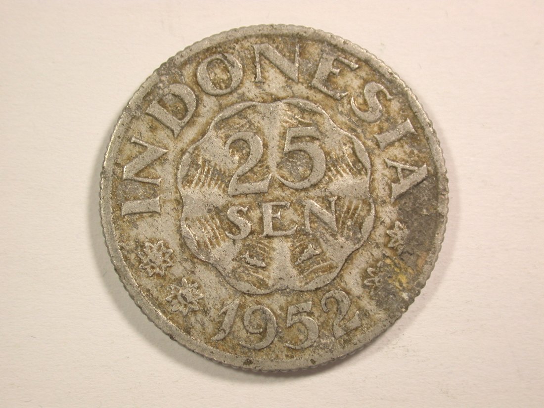 14307 Indonesien 25 Sen 1952 in f.ss Orginalbilder