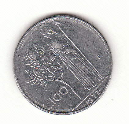  100 Lire Italien 1977 (H228)   