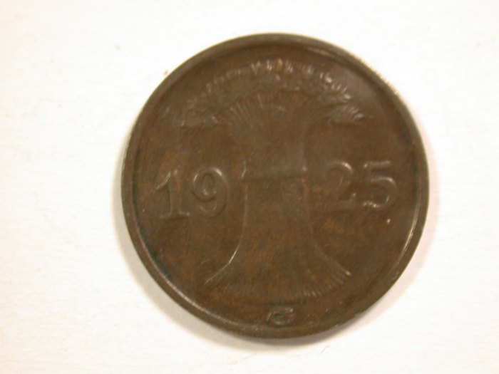 14308 Weimar 1 Reichs Pfennig 1925 G in ss Orginalbilder   