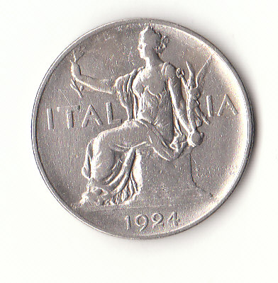  1 Lira Italien 1924 (H350)   