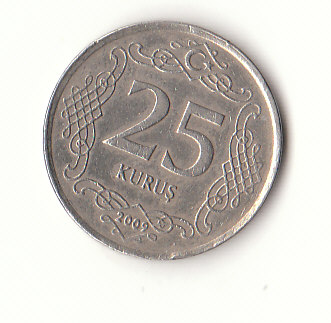  25 Kurus Türkei 2009 (H367)   