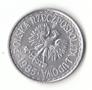  1 Zloty Polen 1985 (H384)   