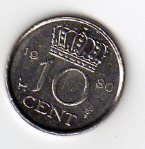 Niederlande  10 Cent 1980 