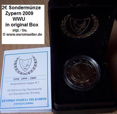 Zypern ...2 Euro Sondermünze 2009...WWU...bu. in Box   