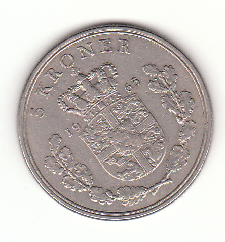  5 Kroner Dänemark 1965 (H415)   